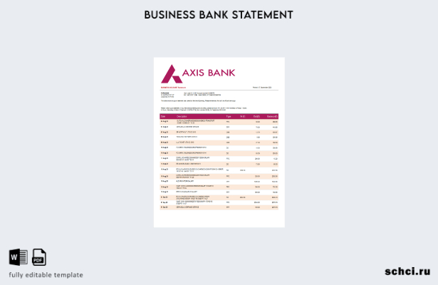 цифровая загрузка отчета о предприятии Axis Bank в формате Word и PDF шаблона